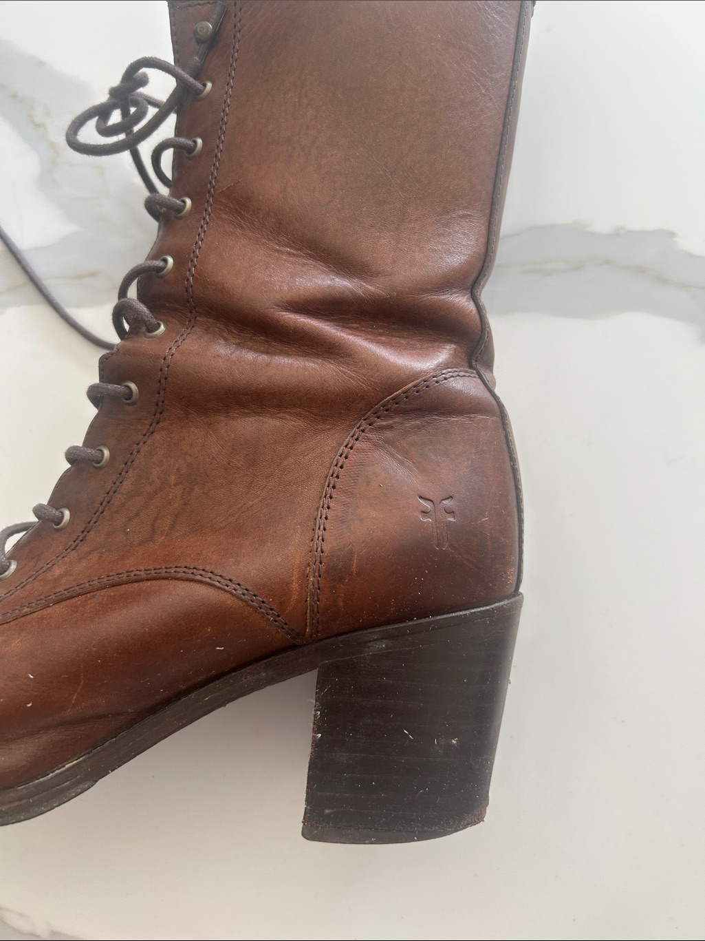Frye Women’s Brown Lace-Up Leather Ankle Boots — image 4 of 8